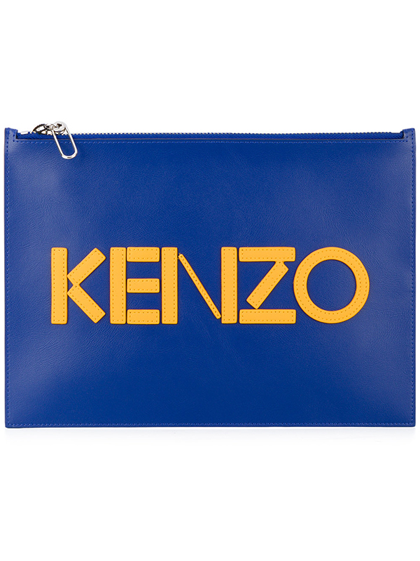 【KENZO】ロゴパッチ クラッチバッグ