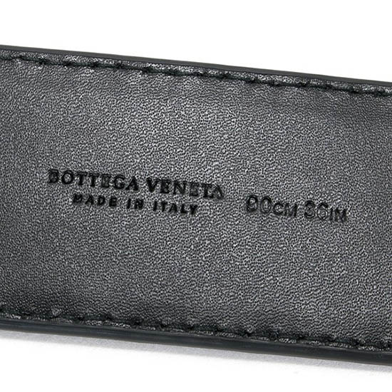 【BOTTEGA VENETA】 ベルト メンズ レザーベルト ブラック イントレチャート