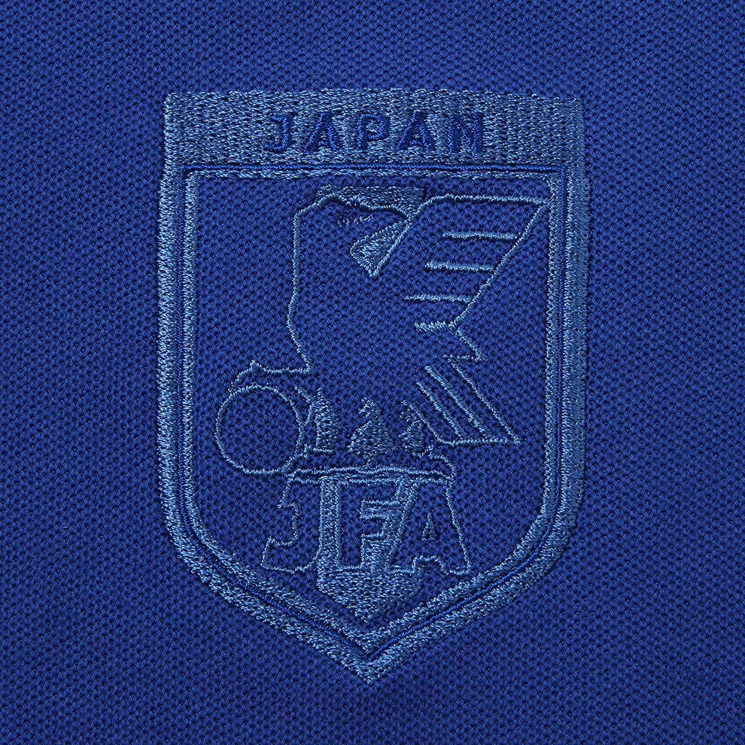 【JFA】 サッカー日本代表 2018年 ポロシャツ(ライン) ブルー