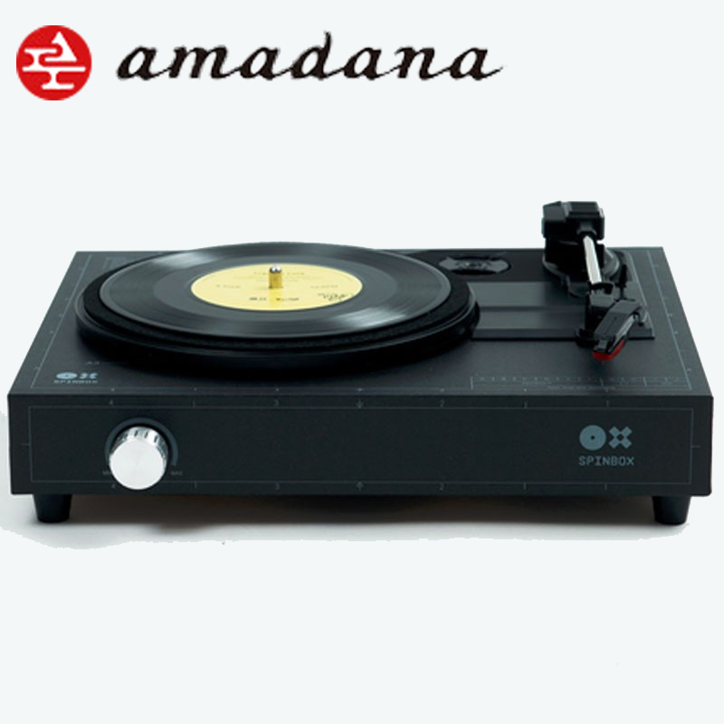 【amadana】アマダナ 　SPINBOX ブラック 自分で組み立てるレコードプレーヤーキット