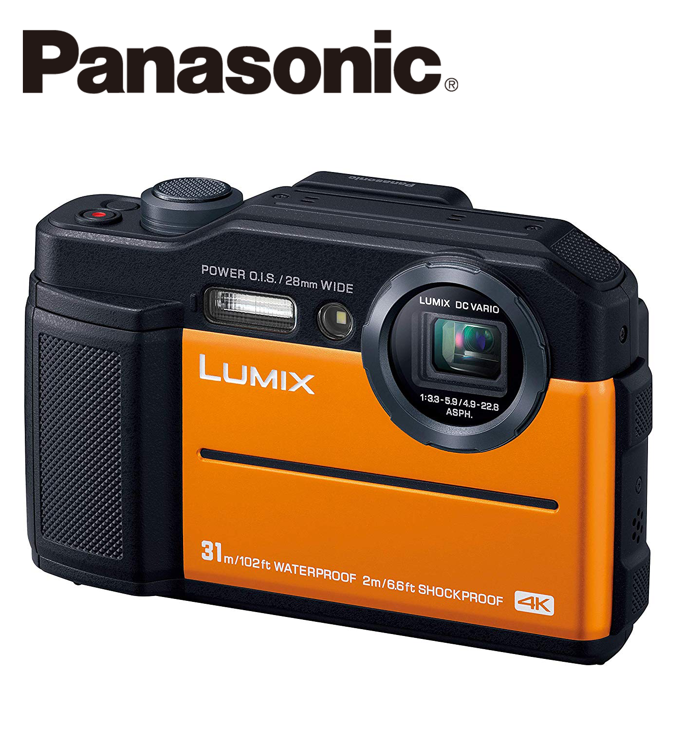 【Panasonic 】コンパクトデジタルカメラ ルミックス FT7 防水 4K動画対応 オレンジ 