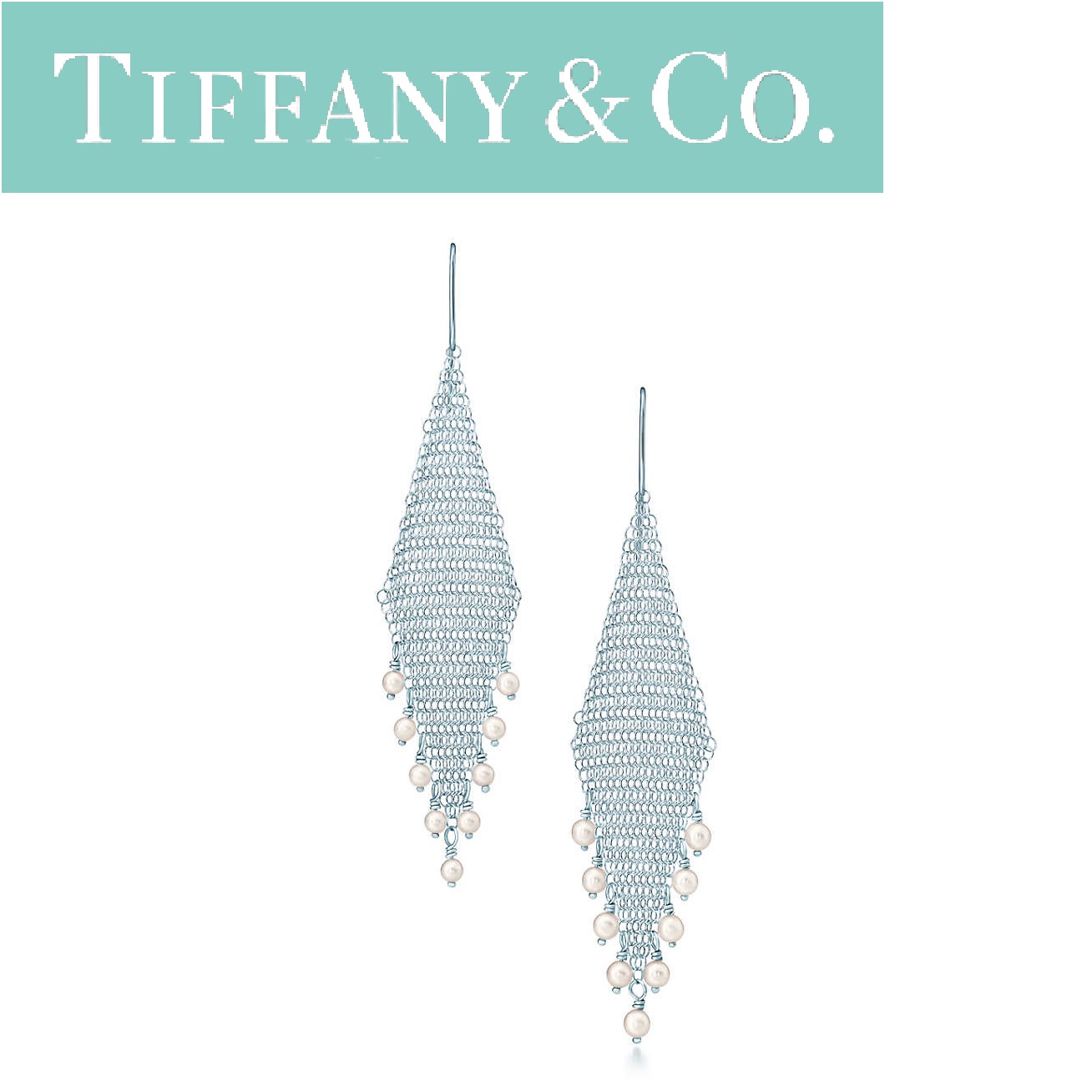 【Tiffany】エルサ・ペレッティ メッシュ フリンジ ピアス