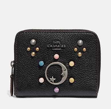 Coach X 水原 希子 Kiko スモール ジップ アラウンド ウォレット ウィズ ムーン リベット 開業 開店 開院 事務所移転のお祝いは オフィスギフト