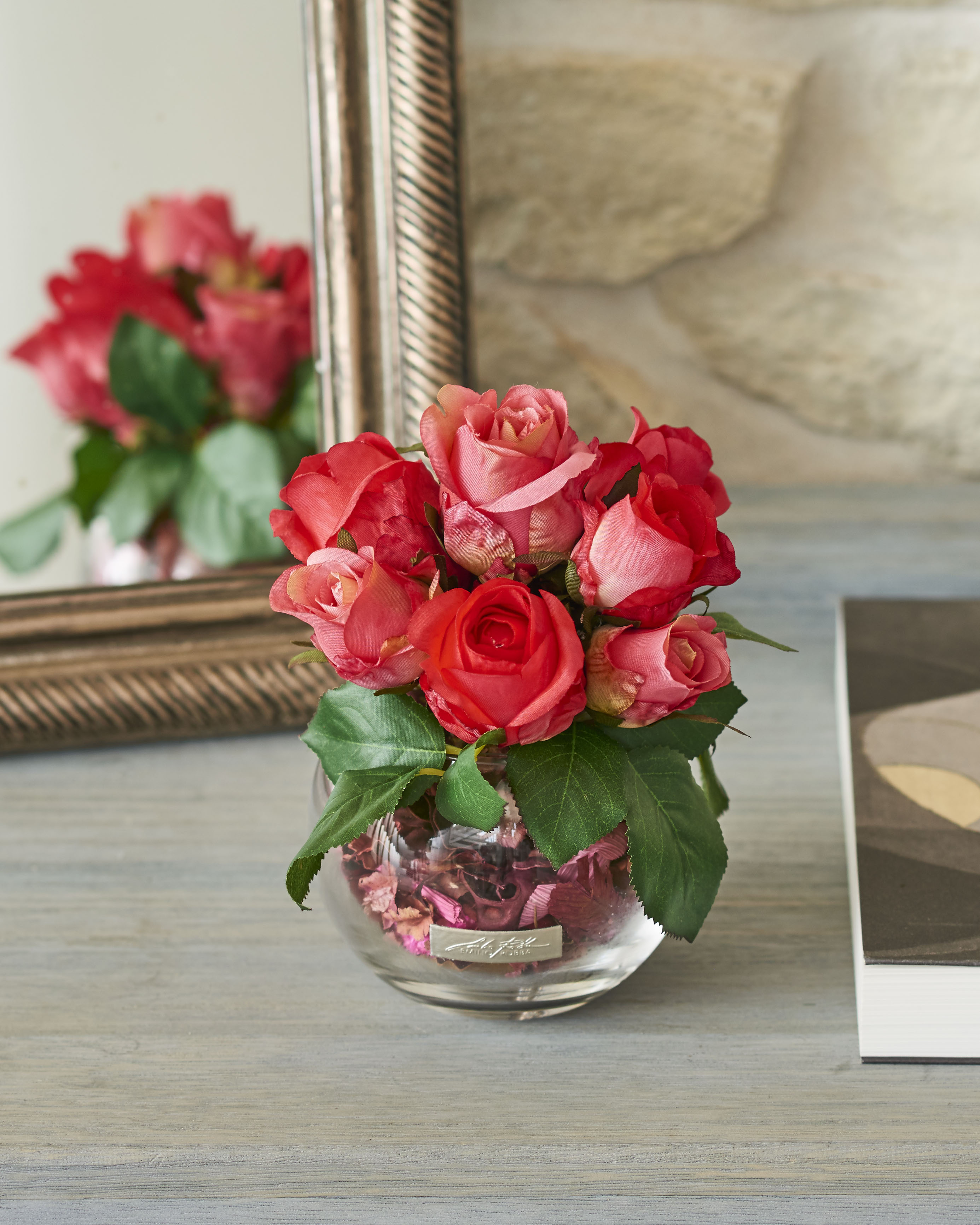 エミリオ ロバ アレンジメントフラワー ポプリ レッド 開業 開店 移転祝いにwebカタログギフト オフィスギフト