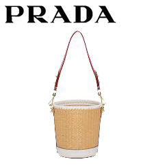 【PRADA】バケットバッグ　ベージュ+ホワイト