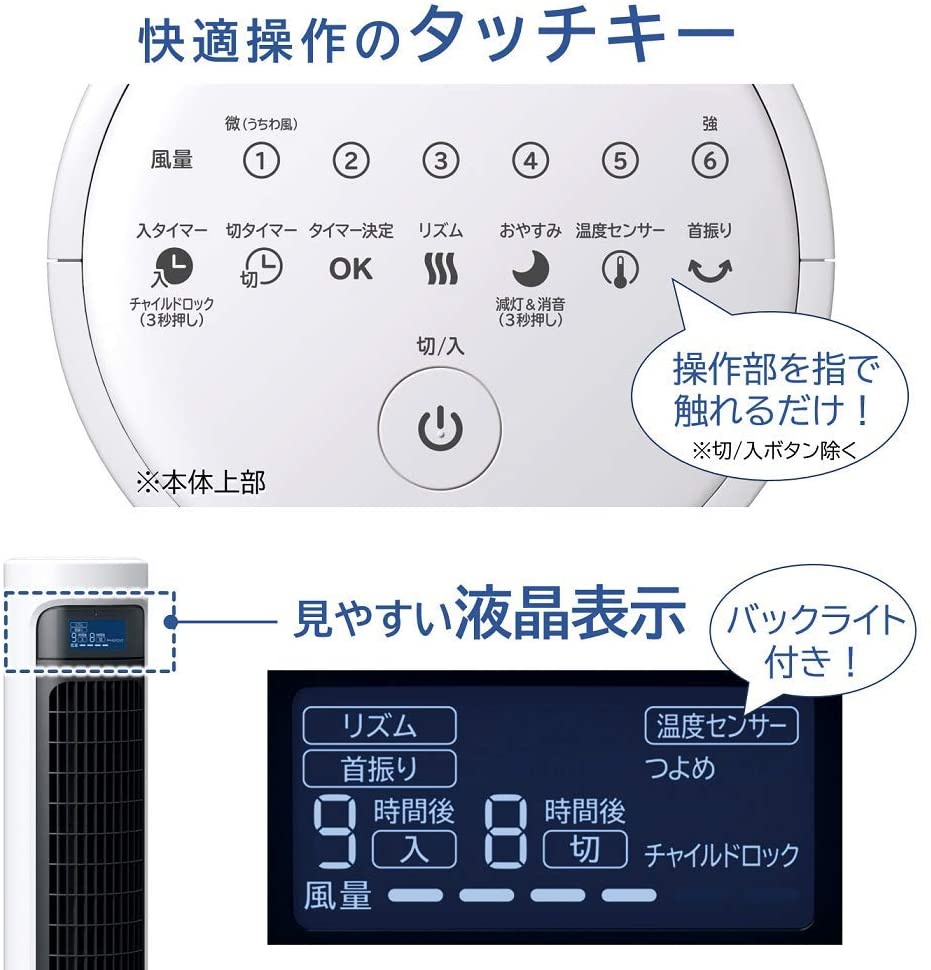 【日立(HITACHI)】タワーファンスリム DCモーター リモコン付き