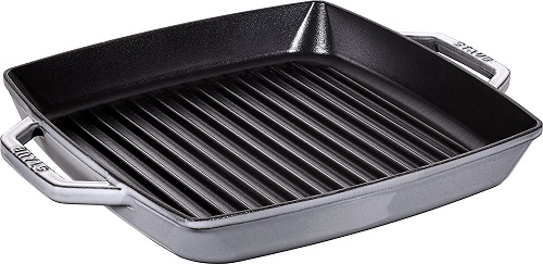 【staub】Grill & Frying Pan ピュアグリル スクエア グレー 28cm