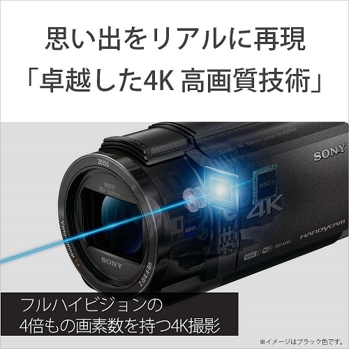 ソニー 4Kビデオカメラ 64GB BK
