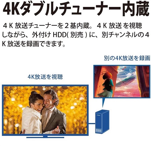 シャープ 65V型有機ELテレビ 4K内蔵