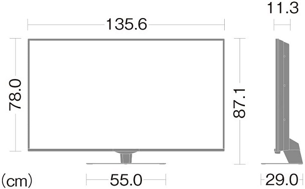 シャープ 65V型有機ELテレビ 4K内蔵