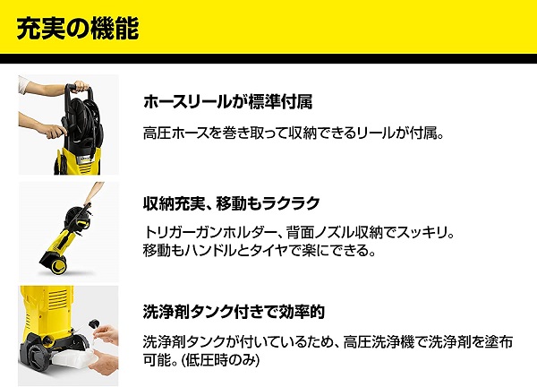 【KARCHER】高圧洗浄機K3ホースリール 50hz/60Hz共有