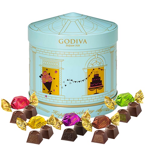 【GODIVA】バースデーオルゴール缶  アソートメント 10粒入