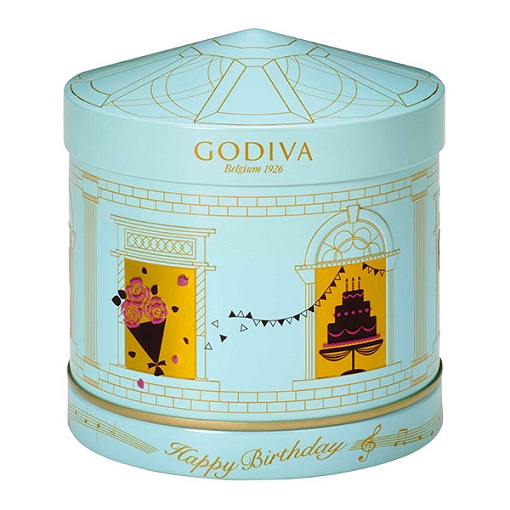 【GODIVA】バースデーオルゴール缶  アソートメント 10粒入