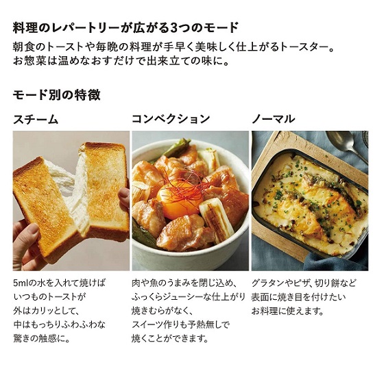 【BRUNO】crassy+スチームトースター BK