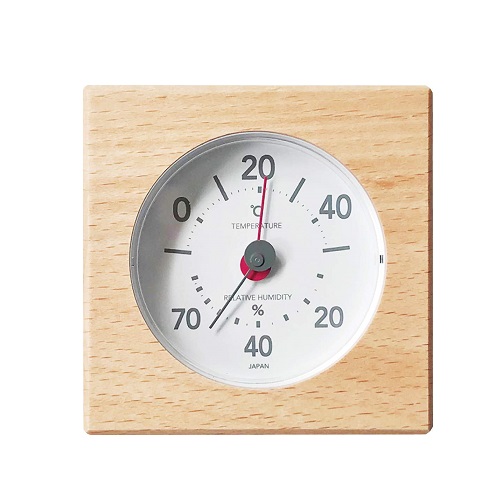 【KATOMOKU】温湿度計 ナチュラル