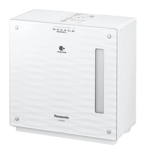 【Panasonic】気化式加湿器 ナノイー搭載 WH