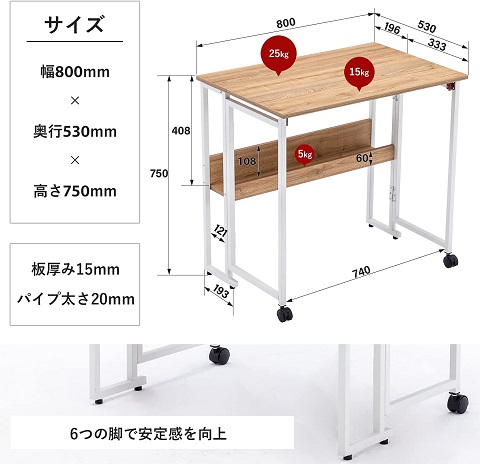 【SYALEN】折りたたみデスク 省スペース 多機能テーブル