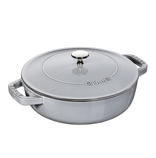 【staub】ブレイザー ソテーパン 浅型 グレー 24cm