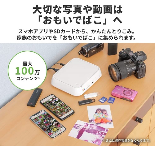 【バッファロー】おもいでばこ 4K 動画 写真 保存 HDD 1TB