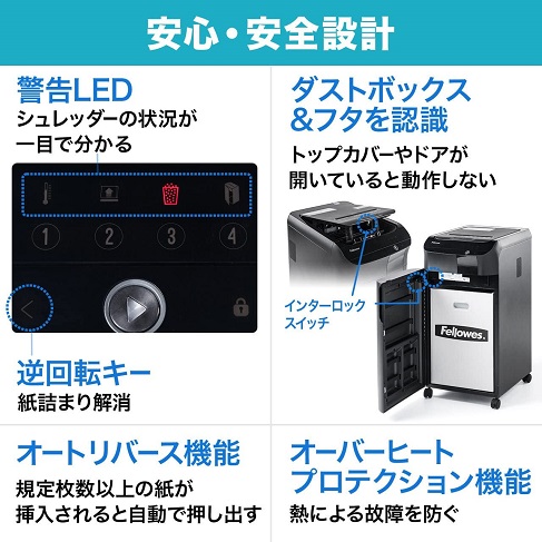 【サンワダイレクト】オートフィードシュレッダー 業務用 静音 68L