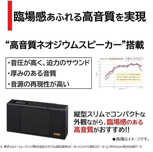 【東芝】CD ラジオ Bluetooth 送受信機能  ネオジウムスピーカー搭載