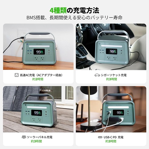 【YOSHINO】固体電池ポータブル電源 B300 SST 241Wh 小型