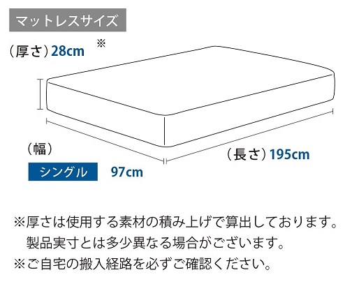 【シモンズ】一流ホテルの寝心地 マットレス シングル ミディアムソフト