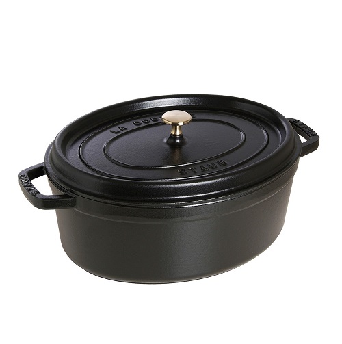 【staub】ピコ・ココット オーバル ホーロー鍋 33cm BK