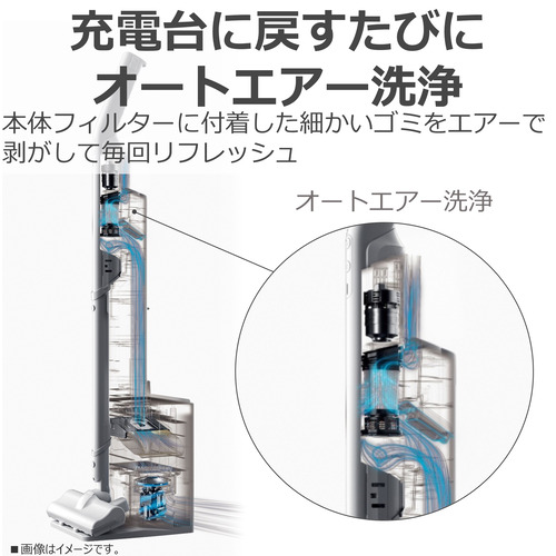 【東芝】ダストステーション搭載コードレスクリーナー2WAYワイパー BK