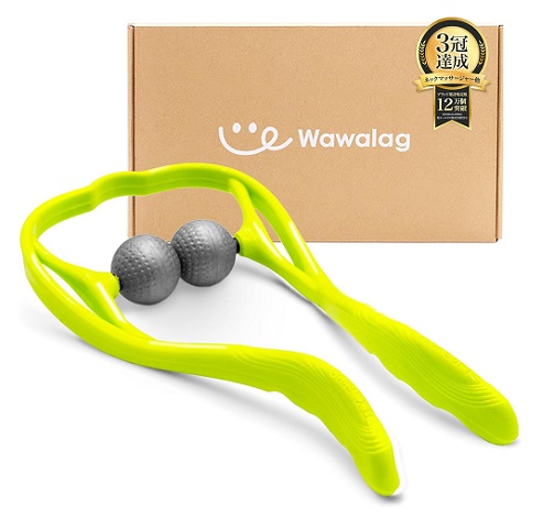 【Wawalag】モミ丸 ネックマッサージャー イエローグリーン