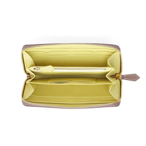 【BONAVENTURA】ロングジップ ウォレット エトープ x イエロー