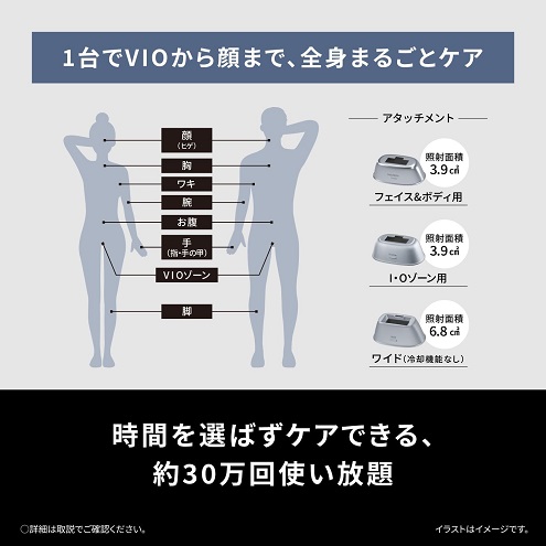 【Panasonic】スムースエピ パワー&クール 脱毛光美容器 VIO対応