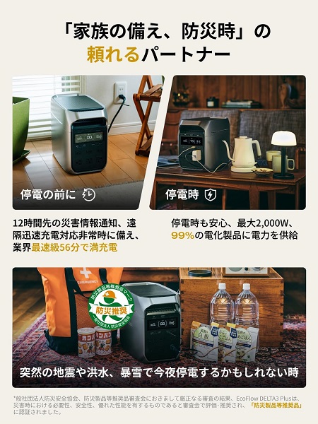 【EcoFlow】DELTA 3 Plus ポータブル電源 1024Wh 56分で100%充電
