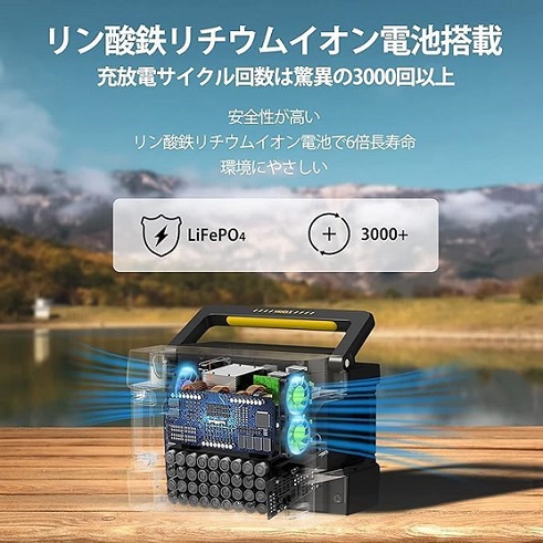 【Evopow】ポータブル電源 1024Wh LiFePO4 100Wソーラーパネル