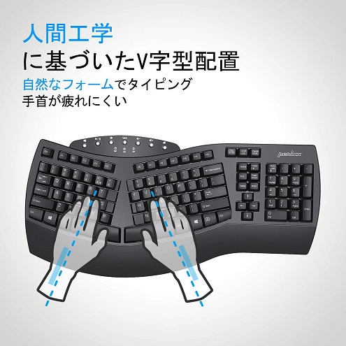 【Perixx】エルゴノミクスキーボード ワイヤレス