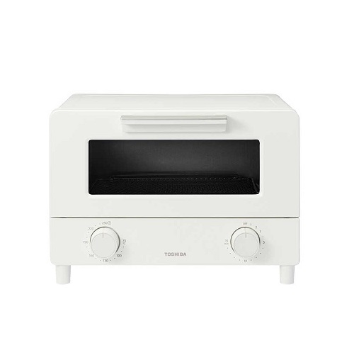 【東芝】オーブントースター 1400W/食パン2枚 WH