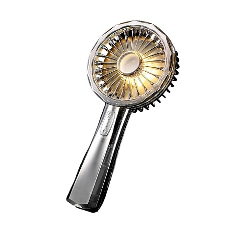 【Toffy】LED ハンディファン 風量3段階 SV