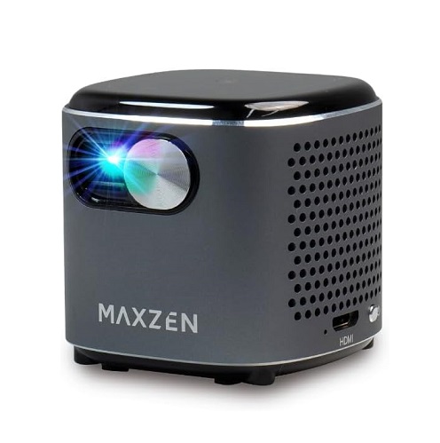 【MAXZEN】片手で持てるコンパクトサイズ コードレスプロジェクター