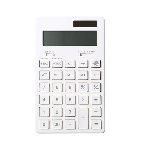 【無印良品】電卓 12桁 WH