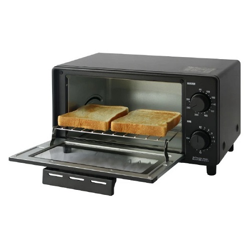 【アビテラックス】オーブントースター 80℃～250℃の無段階温度調節 BK