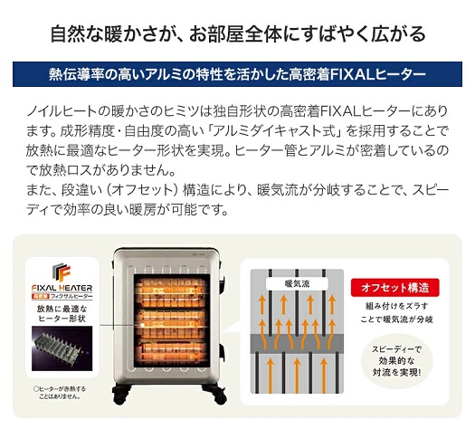 【コロナ】オイルレスヒーター ノイルヒート 乾燥しにくい