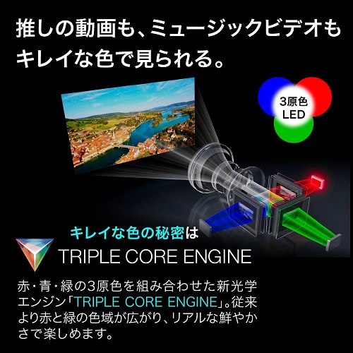 【EPSON】ホームプロジェクター GoogleTV搭載 3LED光源 FullHD
