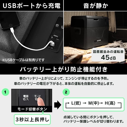 【アイリスオーヤマ】車載冷蔵庫 クーラーボックス キャスター付き 40L