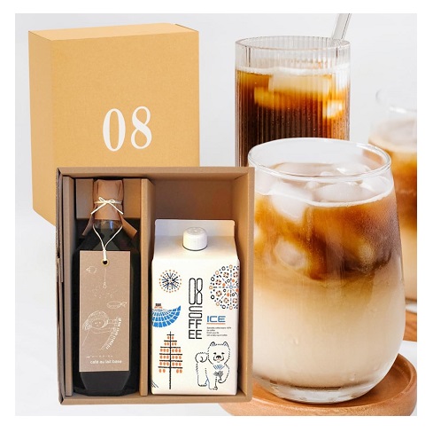 【08COFFEE】アイスコーヒー1L ＋ カフェオレベース1本