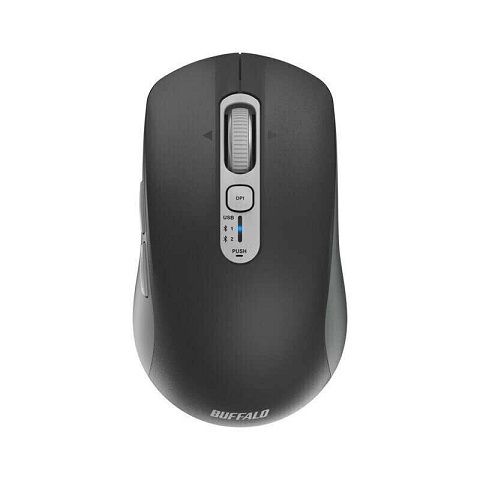 【BUFFALO】高速スクロールホイールを搭載 マウス BK