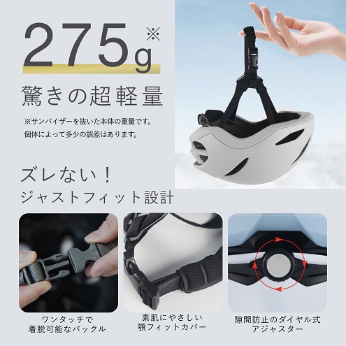 【MOVEGU】全方位保護クッション 自転車ヘルメット 衝撃吸収