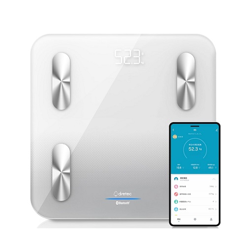 【dretec】体重・体組成計 スマホ連動 アプリで自動データ管理