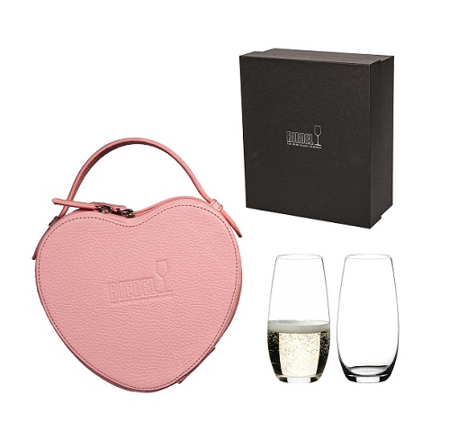 【リーデル】レザーハートバッグ スパークリングワイン PK