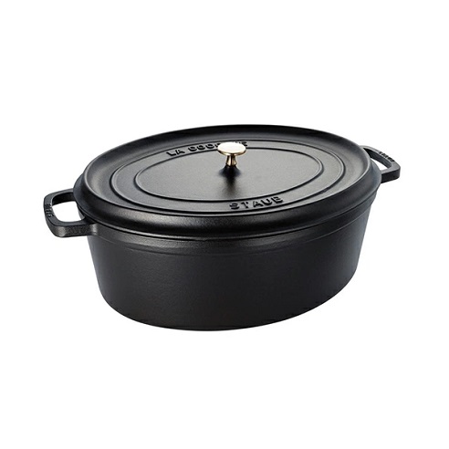 【staub】ピコ・ココット オーバル 41cm BK