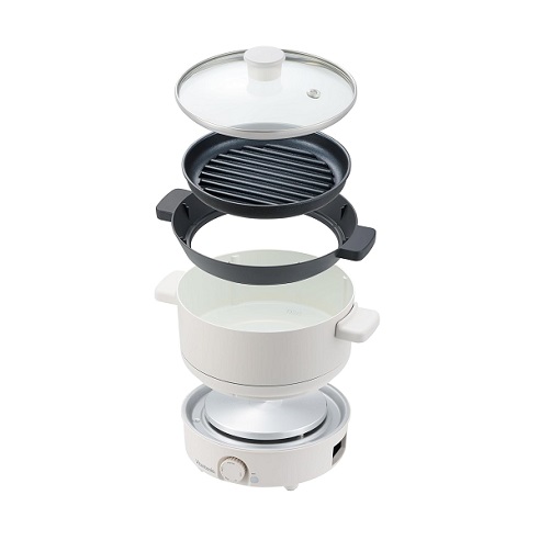 【Vitantonio】一人鍋 電気グリル鍋 ミニポット コンパクト